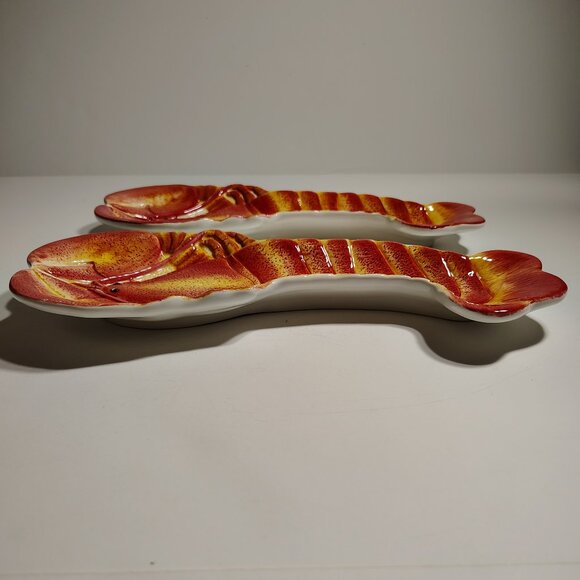 Fitz & Floyd Coastal Critters RETIRED Lobster Dishes Set of Two Nautical Crab - Picture 5 of 12
